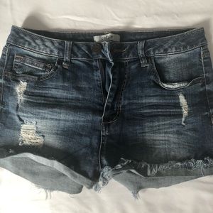 Charlotte Russe Distressed Denim Shorts